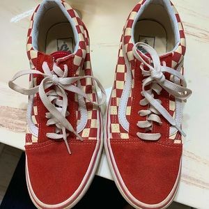 Red Checkered Vans